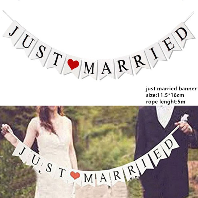 Паперовий банер Just Married