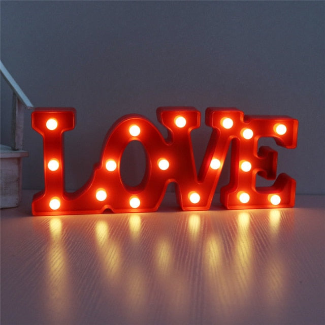 Декорація слово LOVE з підсвіткою LED