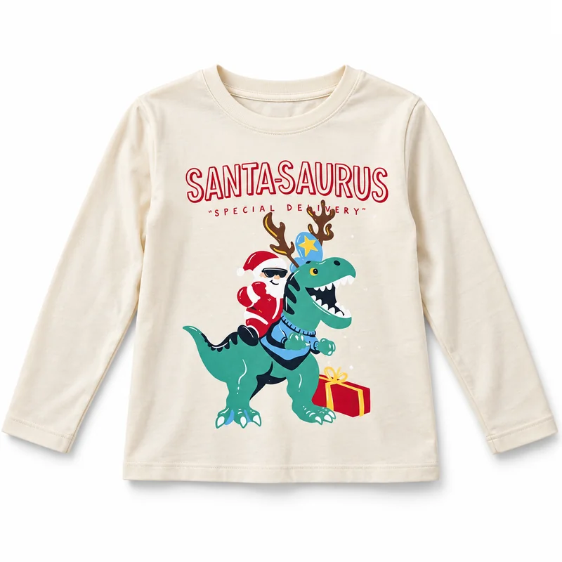 Дитячий новорічний лонгслів Primark Santa-Saurus